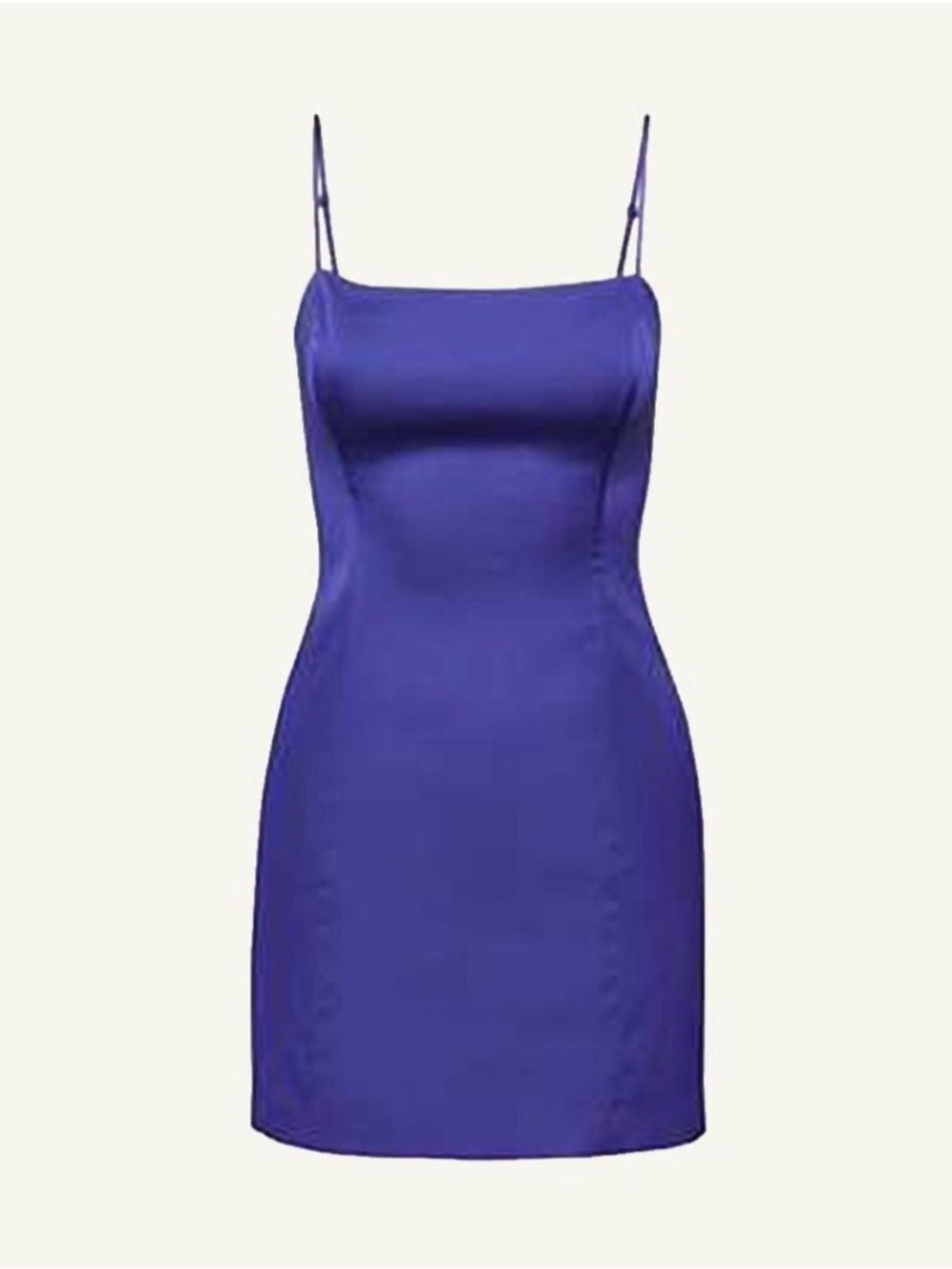 Aritzia Sunday Best Royal Blue Satin Spaghetti-Strap Mini Dress